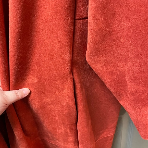 NWT Torrid size 6x (30W) Orange Faux Suede Coat - Picture 5 of 6